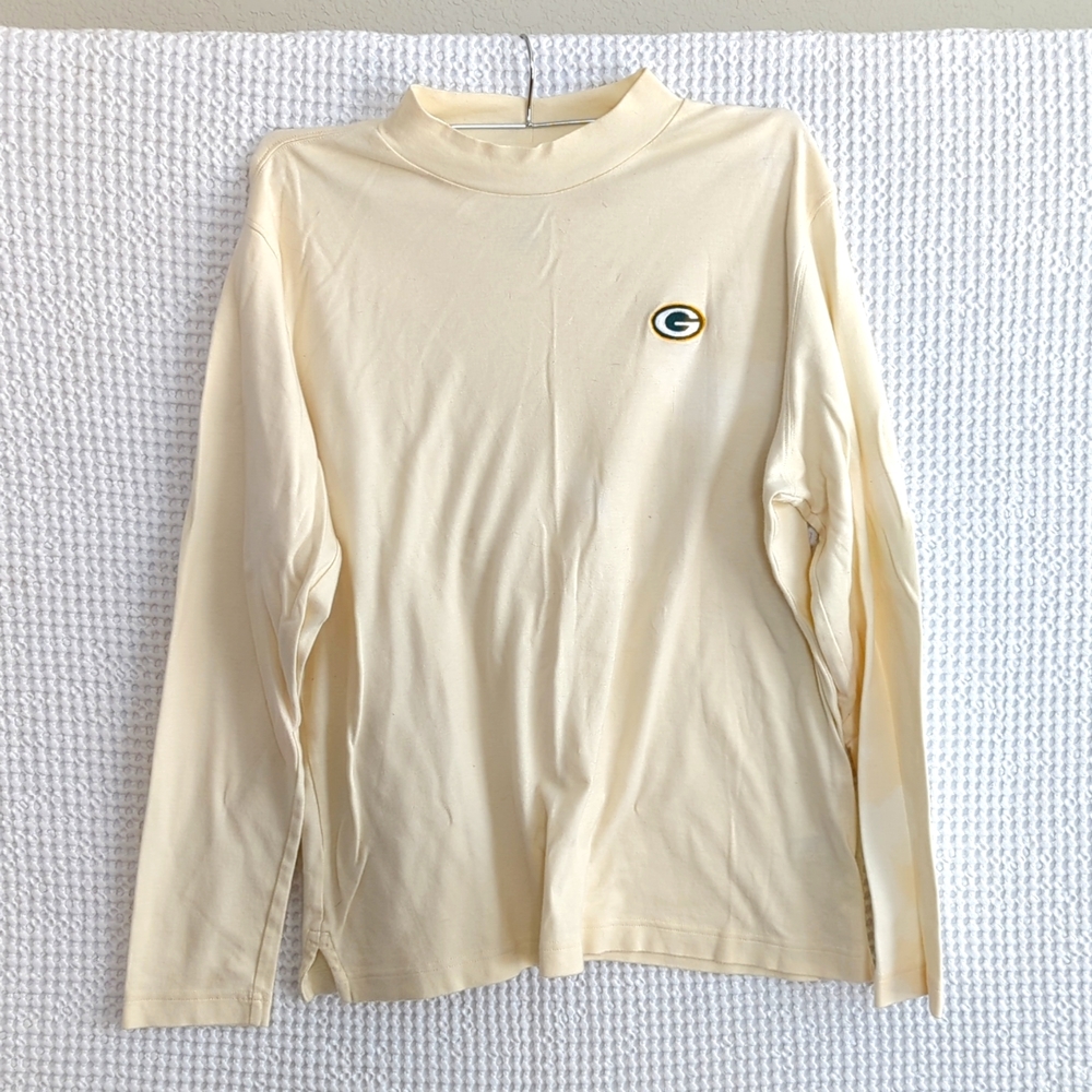 Packers long sleeve shirt, ivory, women's XL
